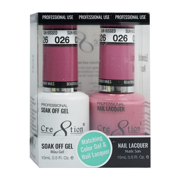 CRE8TION MATCHING COLOR GEL & NAIL LACQUER - 026 Sun Kissed