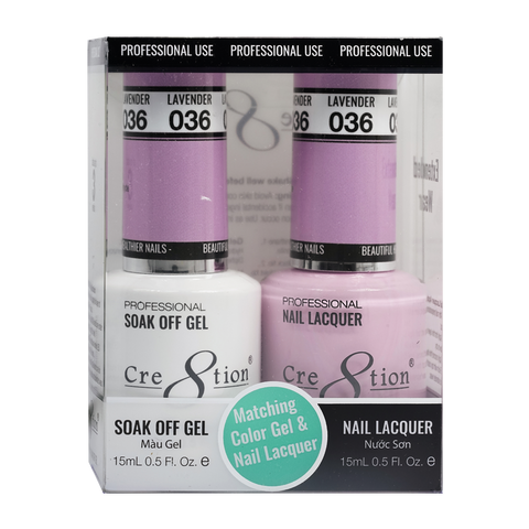 CRE8TION MATCHING COLOR GEL & NAIL LACQUER - 036 Lavender