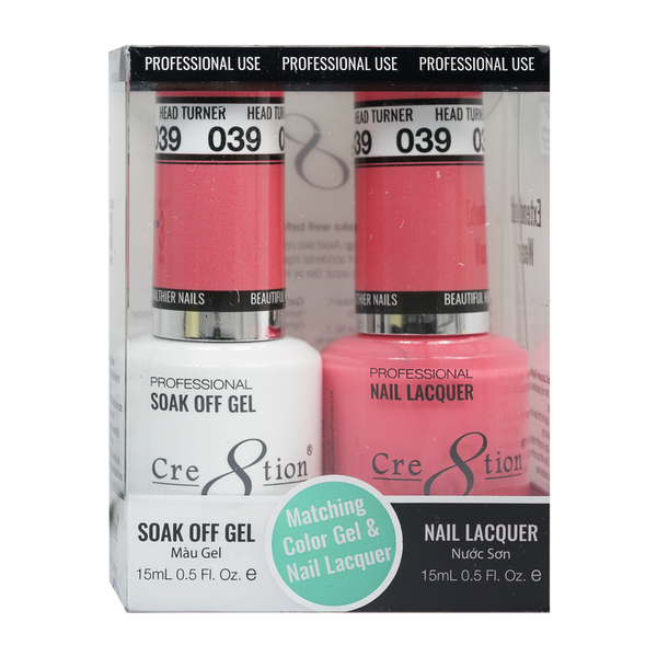 CRE8TION MATCHING COLOR GEL & NAIL LACQUER - 039 Head Turner (Neon)