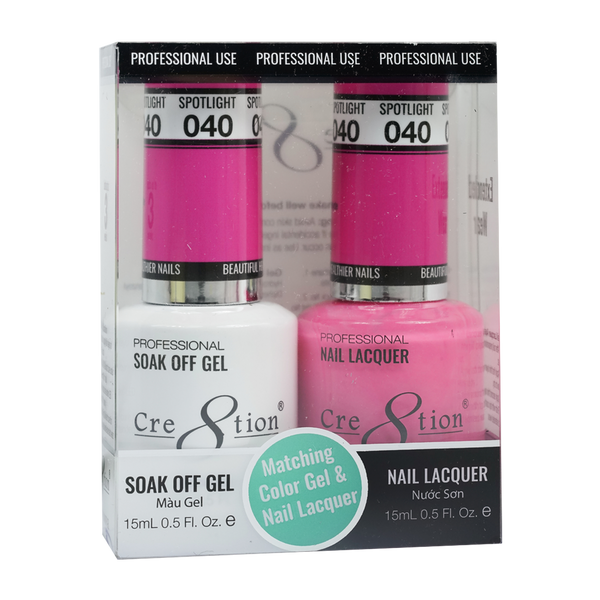 CRE8TION MATCHING COLOR GEL & NAIL LACQUER - 040 Paparazzi Party (Neon)