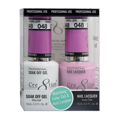 CRE8TION MATCHING COLOR GEL & NAIL LACQUER - 048 Fading Love