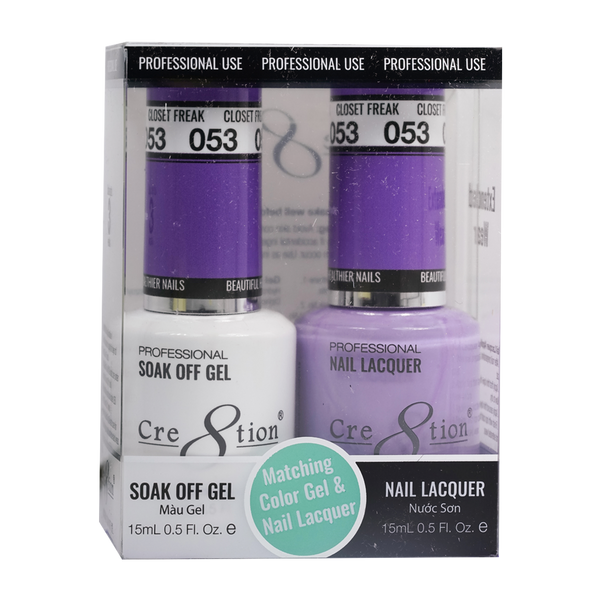 CRE8TION MATCHING COLOR GEL & NAIL LACQUER - 053 Closet Freak