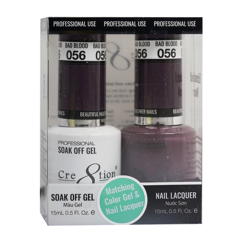 CRE8TION MATCHING COLOR GEL & NAIL LACQUER - 056 Bad Blood