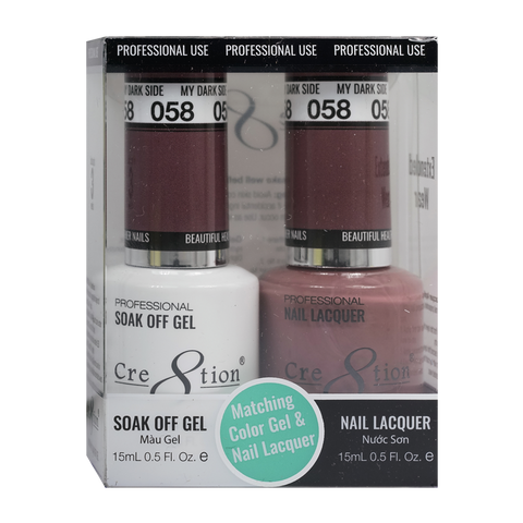 CRE8TION MATCHING COLOR GEL & NAIL LACQUER - 058 - 2am Light