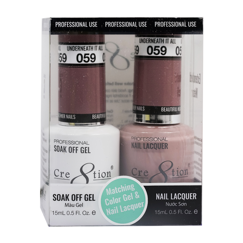 CRE8TION MATCHING COLOR GEL & NAIL LACQUER - 059 Underneath It All