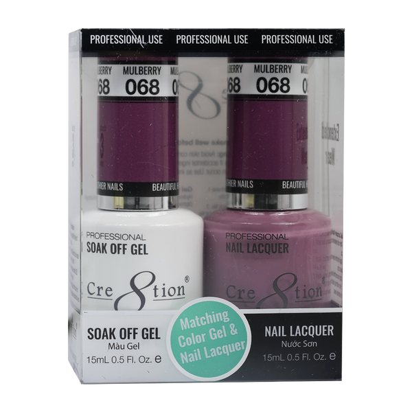 CRE8TION MATCHING COLOR GEL & NAIL LACQUER - 068 Mulberry