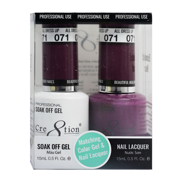 CRE8TION MATCHING COLOR GEL & NAIL LACQUER - 071 All Dressed Up