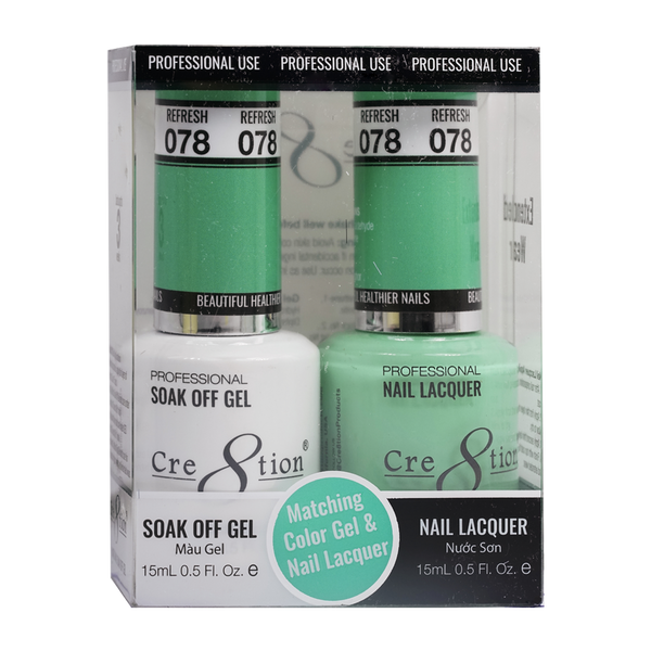 CRE8TION MATCHING COLOR GEL & NAIL LACQUER - 078 Refresh