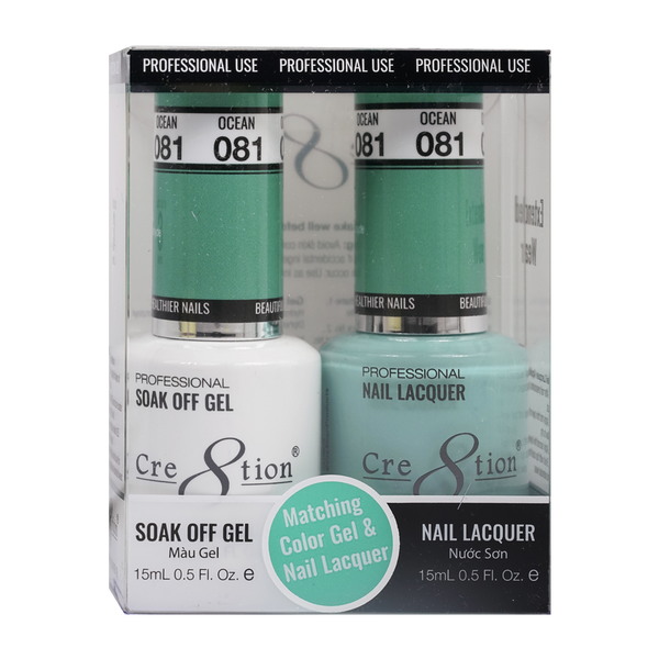 CRE8TION MATCHING COLOR GEL & NAIL LACQUER - 081 Ocean