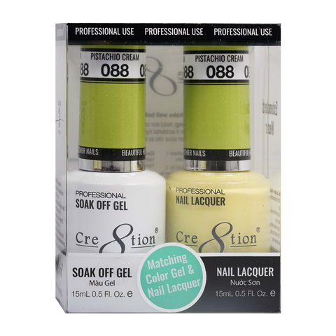 CRE8TION MATCHING COLOR GEL & NAIL LACQUER - 088 Pistachio Cream