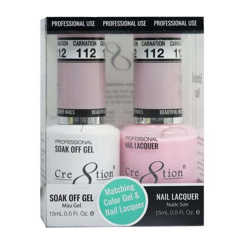 CRE8TION MATCHING COLOR GEL & NAIL LACQUER - 112 Carnation