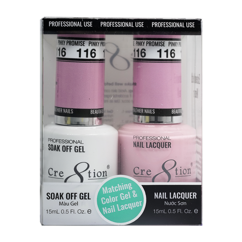 CRE8TION MATCHING COLOR GEL & NAIL LACQUER - 116 Pinky Promise