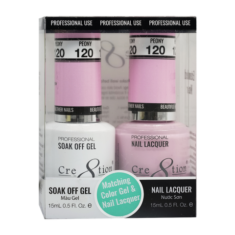 CRE8TION MATCHING COLOR GEL & NAIL LACQUER - 120 Peony