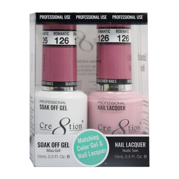 CRE8TION MATCHING COLOR GEL & NAIL LACQUER - 126 Romantic