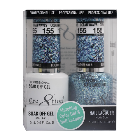 CRE8TION MATCHING COLOR GEL & NAIL LACQUER - 155 Ocean Waves