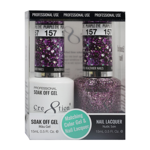 CRE8TION MATCHING COLOR GEL & NAIL LACQUER - 157 Amethyst Geode