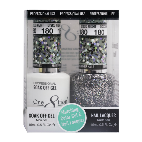 CRE8TION MATCHING COLOR GEL & NAIL LACQUER - 180 Disco Night