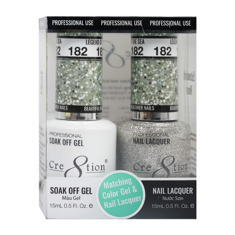 CRE8TION MATCHING COLOR GEL & NAIL LACQUER - 182 Legend Of The Sea
