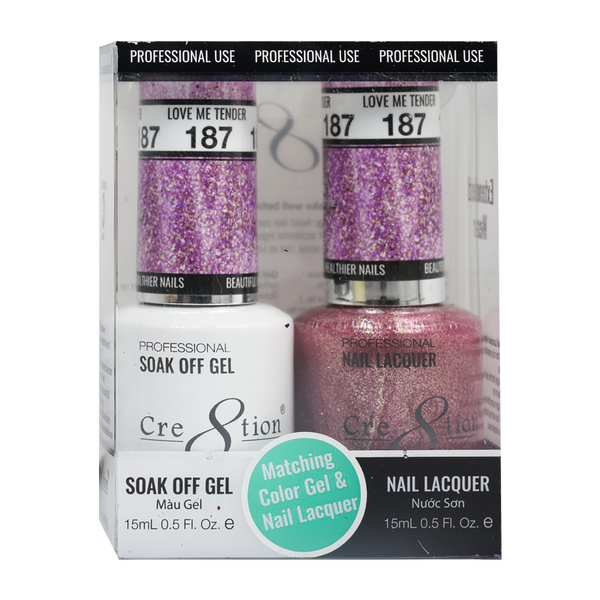 CRE8TION MATCHING COLOR GEL & NAIL LACQUER - 187 Love Me Tender