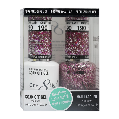 CRE8TION MATCHING COLOR GEL & NAIL LACQUER - 190 Candy Land