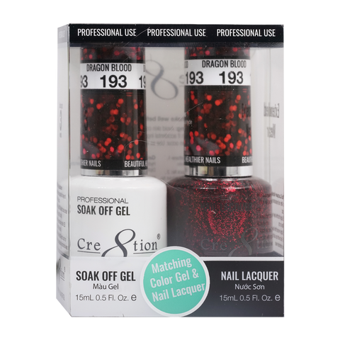 CRE8TION MATCHING COLOR GEL & NAIL LACQUER - 193 Dragon Blood