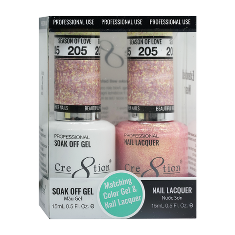 CRE8TION MATCHING COLOR GEL & NAIL LACQUER - 205 Season Of Love