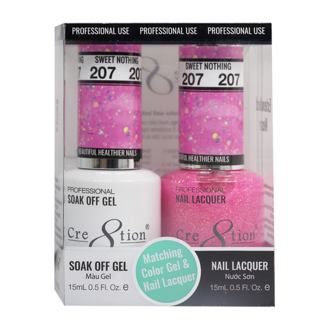 CRE8TION MATCHING COLOR GEL & NAIL LACQUER - 207 Sweet Nothing