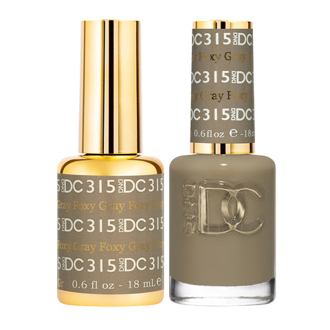 315 - DND DC DUO GEL - FOXY GRAY - FALL 2021 COLLECTION (GEL + LACQUER)