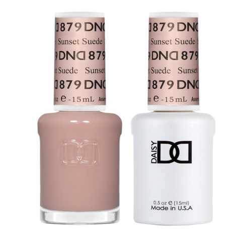 879 -  DND DUO GEL - SHEER COLLECTION 2023 - SUNSET SUEDE