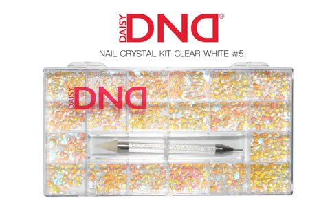 DND NAIL CRYSTAL KIT CLEAR WHITE #5