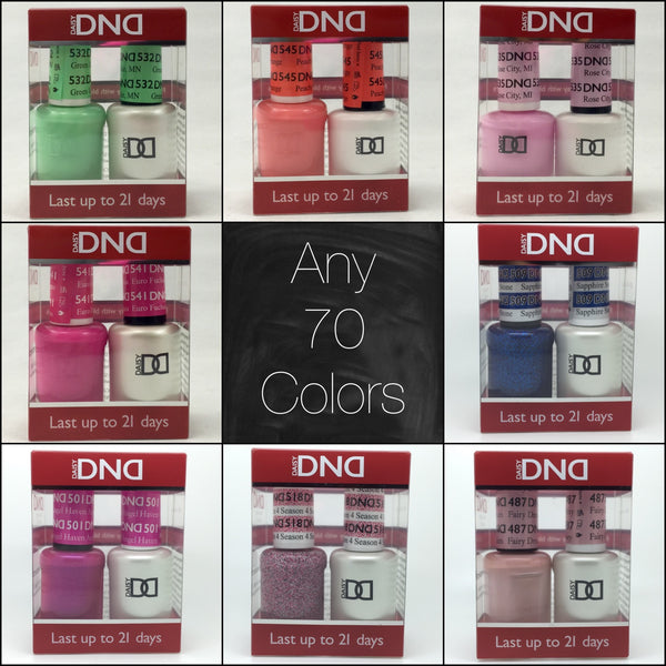 001 - DND Duo Gel - Any 70 Colors of your choice- (DND COLORS #401 TO 782 ONLY)