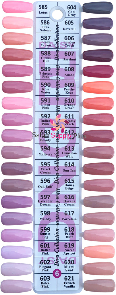 0006 - DND DUO GEL DUO SET - COLOR CHART #6 SET (DIVA 36 COLORS ...
