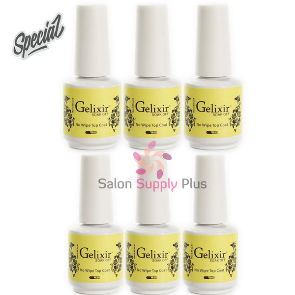 Gelixir - 6 Pack -No Wipe Gel Top Coat