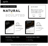 Apres Gel X - Sculpted Coffin Medium - Box of 500 Nail Tips - S0008
