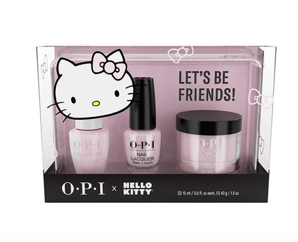 OPI - HELLO KITTY - LET'S BE FRIENDS 3 IN 1 SET (GEL, LACQUER & DIP POWDER)