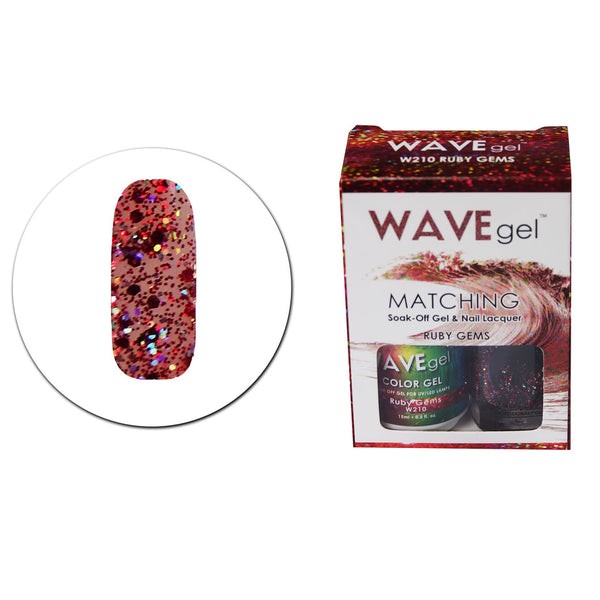 WAVE GEL DUO SET - 210 RUBY GEMS