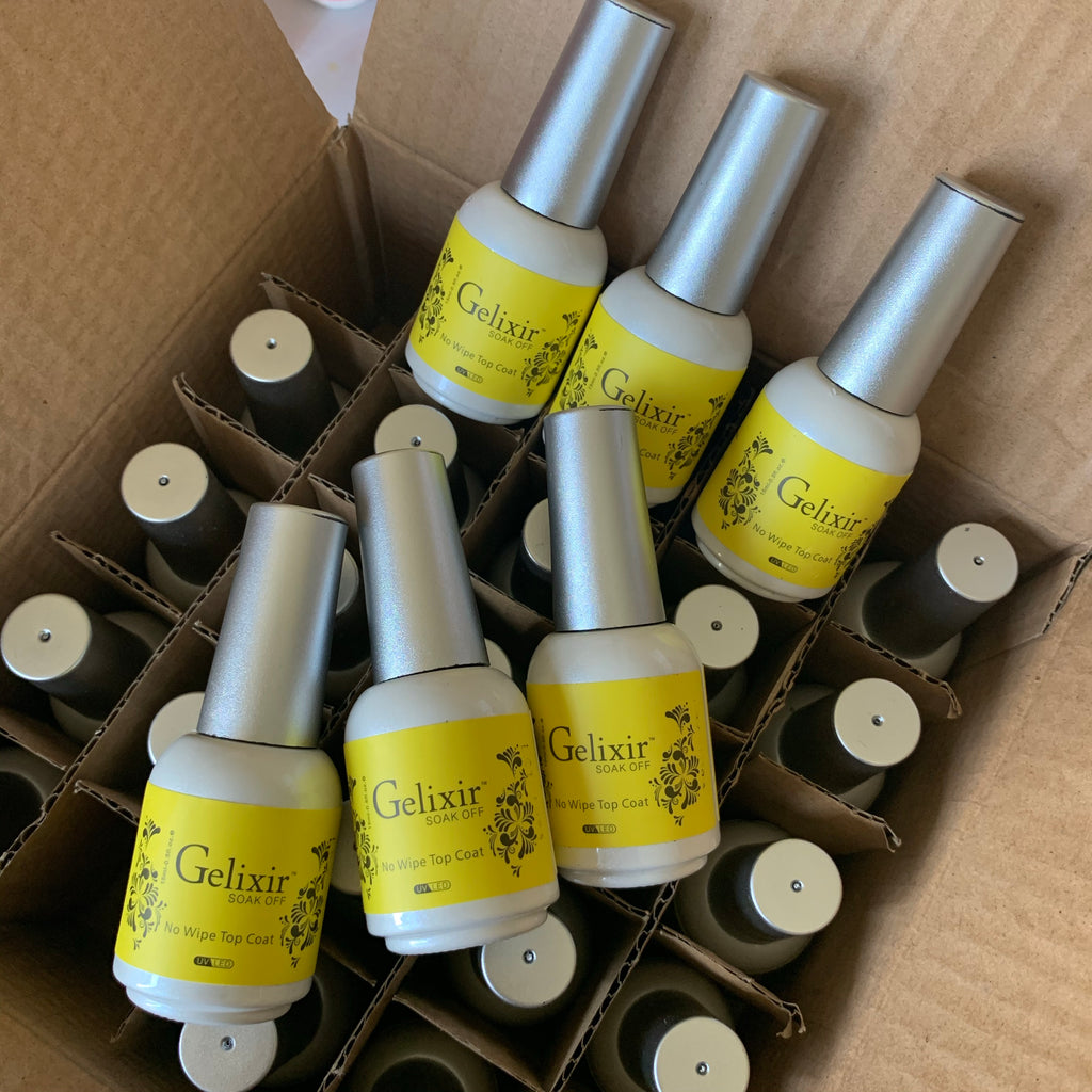 Gelixir Primer Gelixir - 6 Pack -No Wipe Gel Top Coat – SALONSUPPLYPLUS.COM