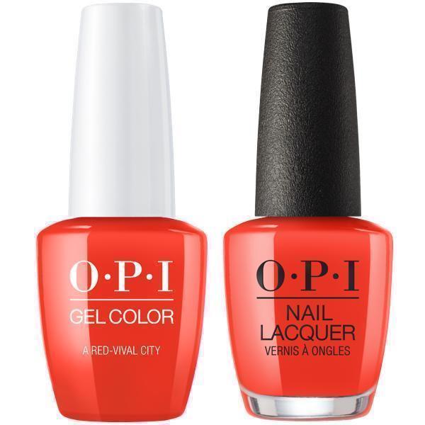 L22 OPI Gel color & Lacquer Duo set - A Red-Vival City