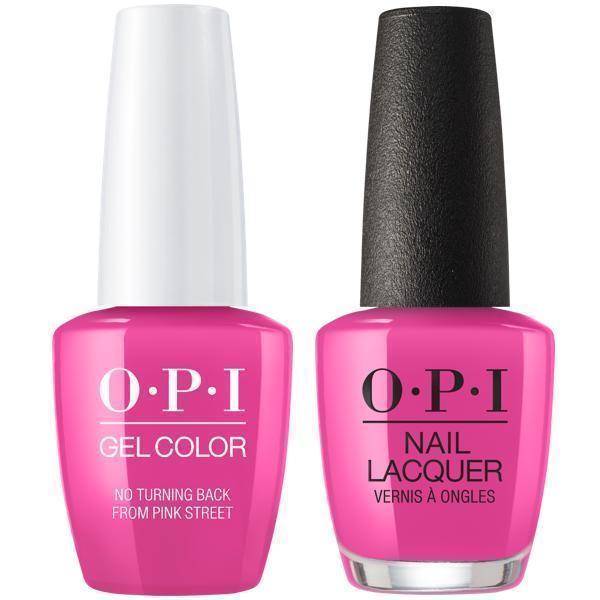 L19 OPI Gel color & Lacquer Duo set - No Turning Back From Pink Street