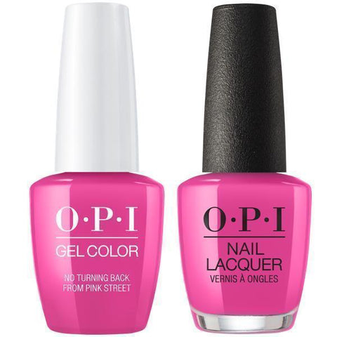 L19 OPI Gel color & Lacquer Duo set - No Turning Back From Pink Street