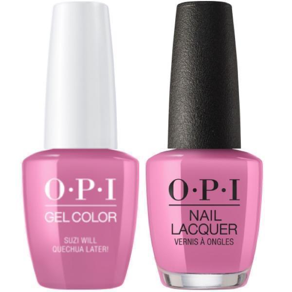P31 OPI Gel color & Lacquer Duo set - Suzi Will Quechua Later!